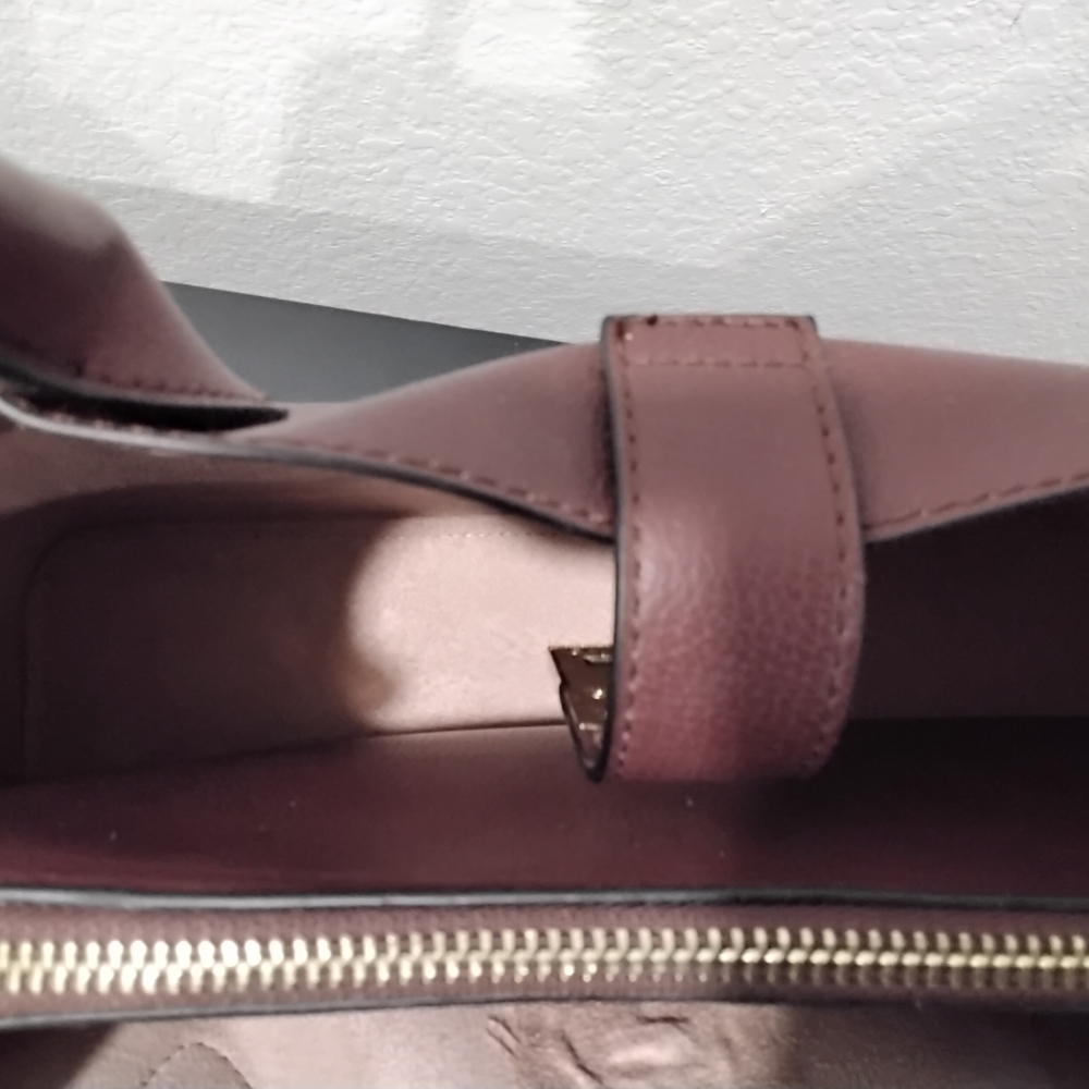Aldo Burgundy Leather Tote Bag - Picture 5 of 5